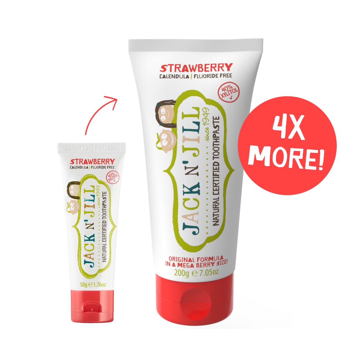 Mega Berry Natural Certified Toothpaste Strawberry 200g – Jack N' Jill USA